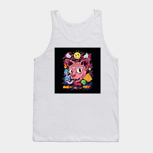 PLAYFUL CAT Tank Top by ARTS BY DARREL